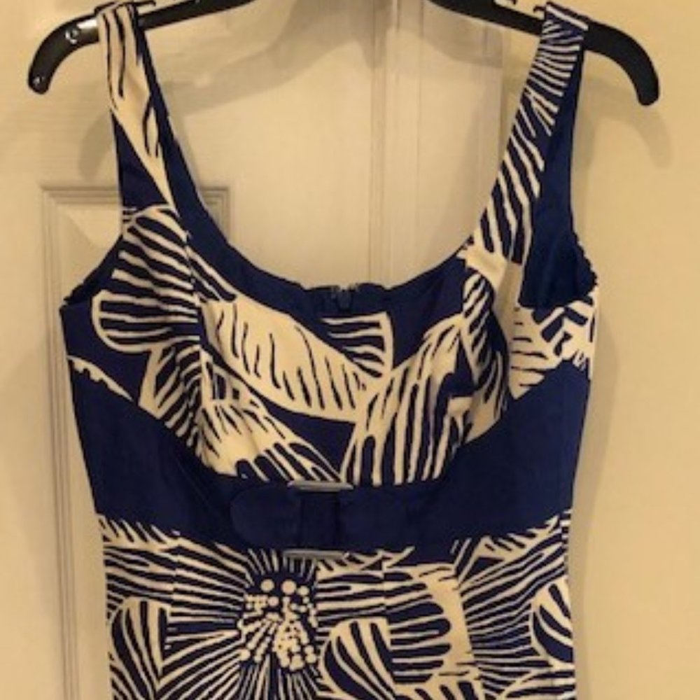NEW Nine West blue/white sleeveless summer dress